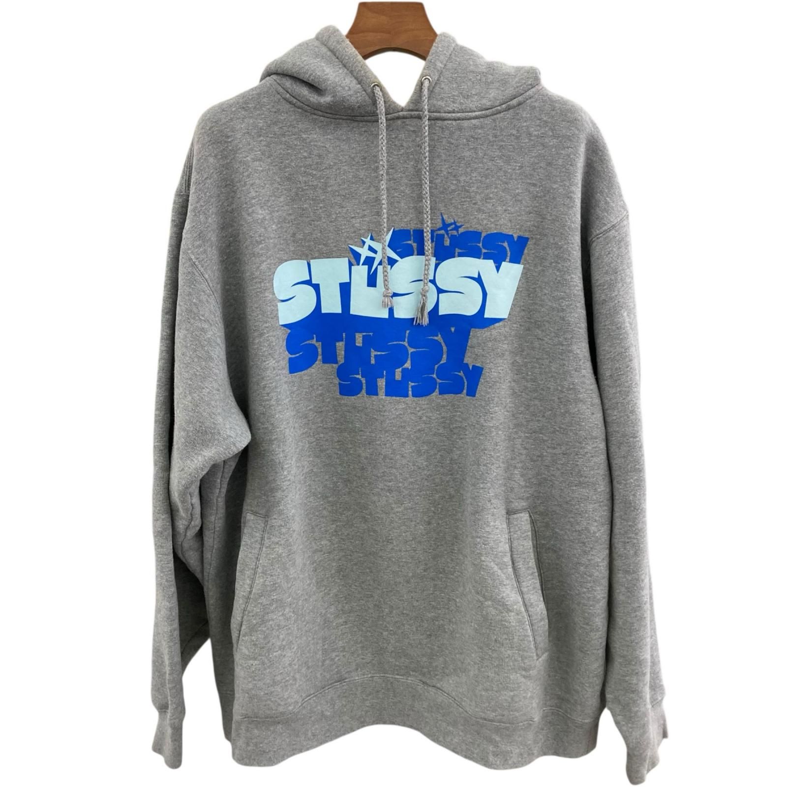 186000 現状品 STUSSY ステューシー パーカー L グレー - メルカリ