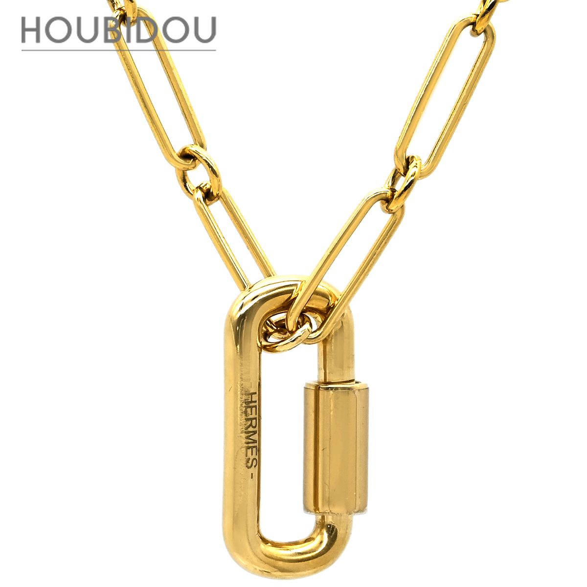 エルメス HERMES ネックレス キュリオジテ ロングネックレス GP ゴールド チェーン 【箱】【中古】