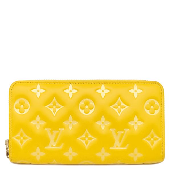 ルイヴィトン LOUIS VUITTON 長財布 ジッピーウォレット クッサン レザー ギンコイエロー ゴールド金具 モノグラム エンボス ラウンドファスナー M13699 RFID 【箱】【中古】