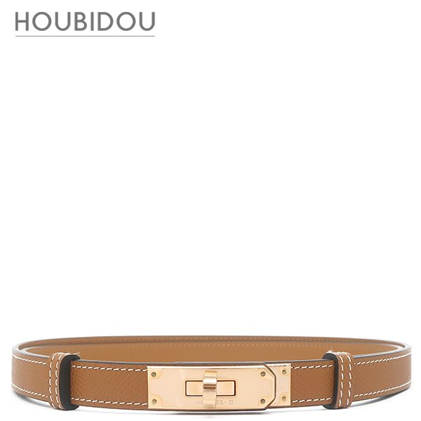 エルメス HERMES ベルト ケリー 18 ヴォーエプソン ゴールド ピンクゴールド金具 未使用 ターンロック スライド調節 PG RG 2025年製 H069853CD37 K 【箱】【中古】