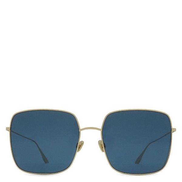クリスチャン・ディオール Christian Dior サングラス DiorStellaire1 59□18 メタル ゴールド×ネイビー ゴールド金具 スクエア メタルフレーム LKSA9 【箱】【中古】