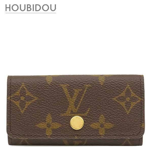 ルイヴィトン LOUIS VUITTON キーケース ミュルティクレ 4 モノグラムキャンバス モノグラム ゴールド金具 鍵入れ 4連 4本 M69517 RFID 【箱】【中古】