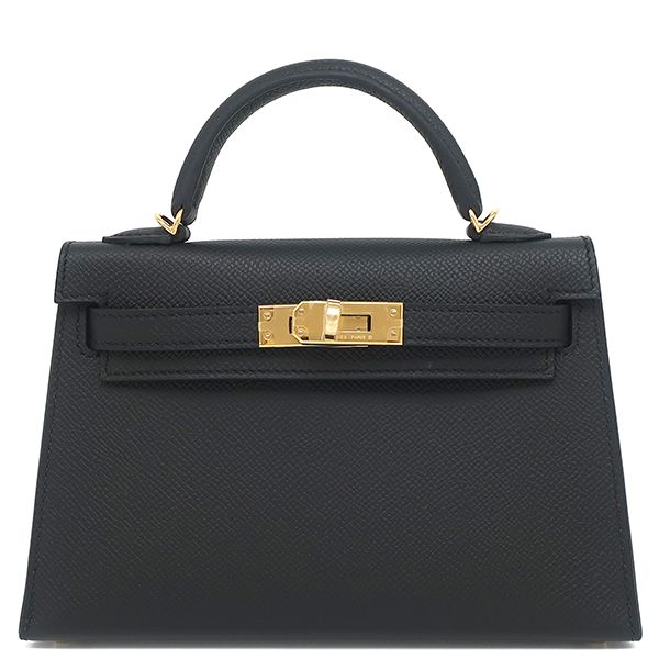 エルメス HERMES 2WAYバッグ ミニケリードゥ 外縫い ヴォーエプソン ブラック ゴールド金具 新品 未使用 黒 ショルダー 2026年製 G 【箱】【中古】