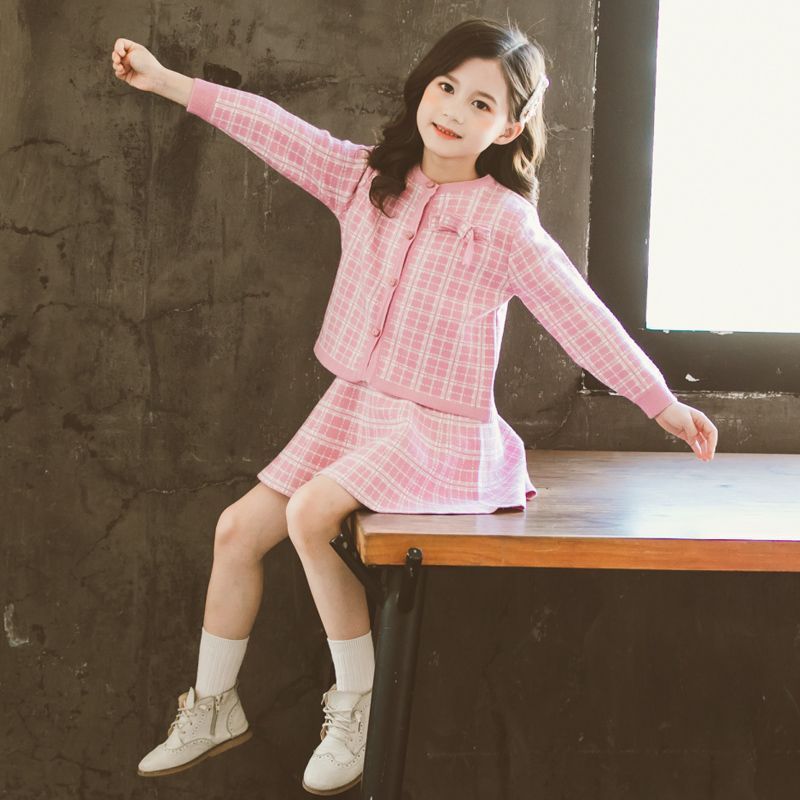 入学式 スーツ 女の子 2点セット ワンピース 女の子 子供スーツ 子供服 ワンピース ノースリーブ 子供服 セットアップ 子供スーツ ジャケット ジャンパースカート カジュアル チェック柄 長袖 普段着用 秋冬 卒業式 おしゃれ 制服 入園式