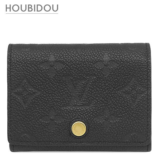 ルイヴィトン LOUIS VUITTON カードケース アンヴェロップ カルト ドゥ ヴィジット モノグラムアンプラント ノワール ゴールド金具 名刺入れ M58456 RFID【中古】