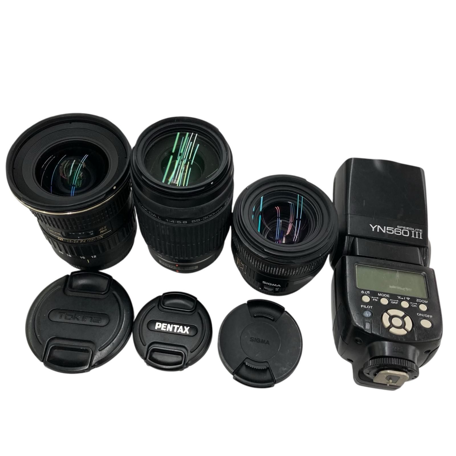 186000 現状品 カメラレンズ PENTAX SIGMA Tokina ストロボ YONGNUO　 4点まとめ売り 17,982円