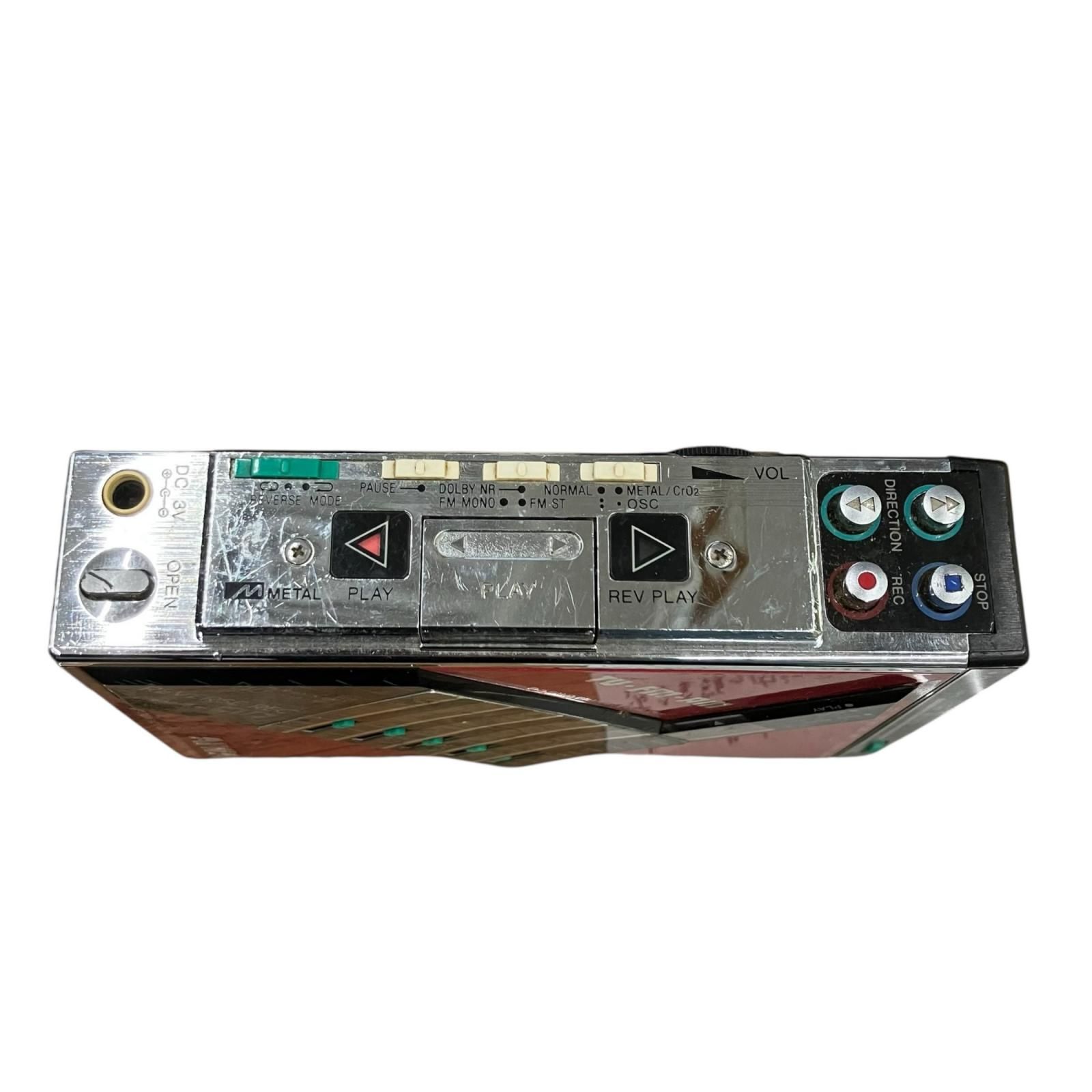 199990 動作未確認 AIWA カセットボーイ HS-J9 レッド TV/AM/FM - メルカリ