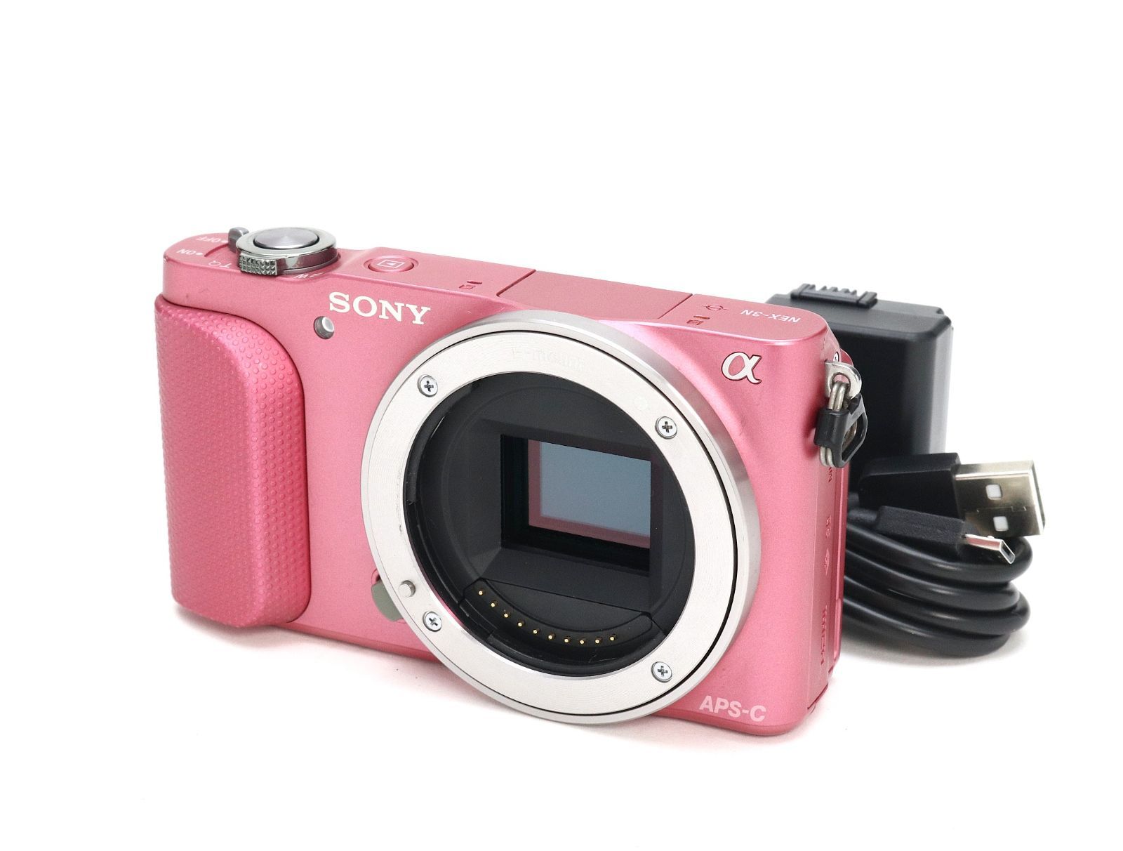 B+ (並品) SONY ソニー α NEX-3N ボディ ピンク シャツター数 3,325枚 初期不良返品対応 66-170