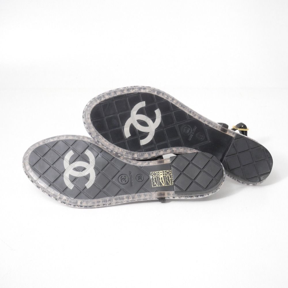 □美品□CHANEL シャネル サンダル サイズ36 10C ココマーク CC 