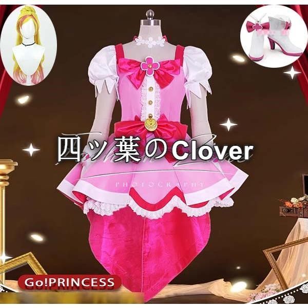 人気商品◆Go！プリンセスプリキュア！ 風 春野はるか キュアフローラ花神天使コスプレ衣装ウィッグ 靴cosplayハロウィン演出服変装vs624