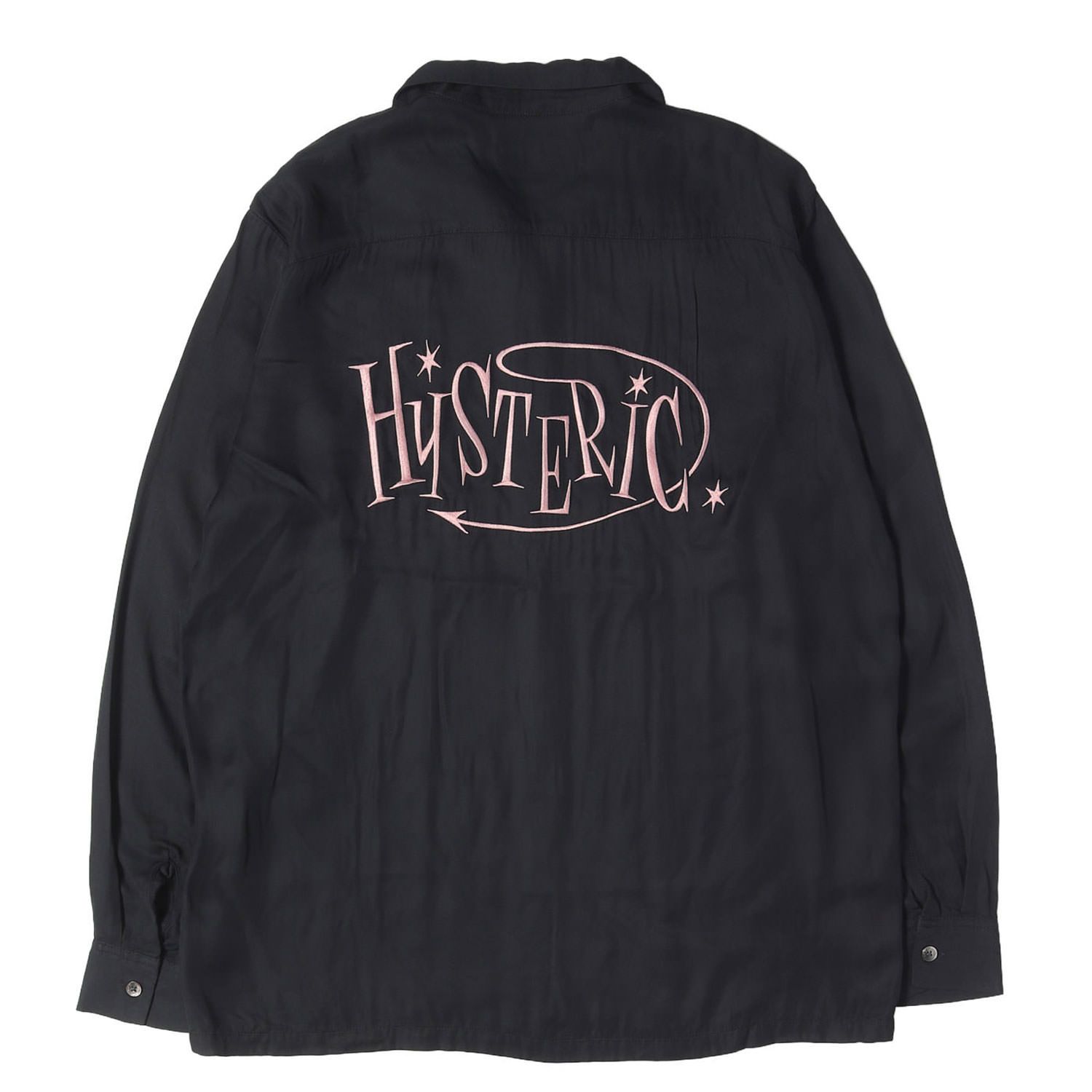HYSTERIC GLAMOUR ヒステリックグラマー シャツ ブラック ペールピンク