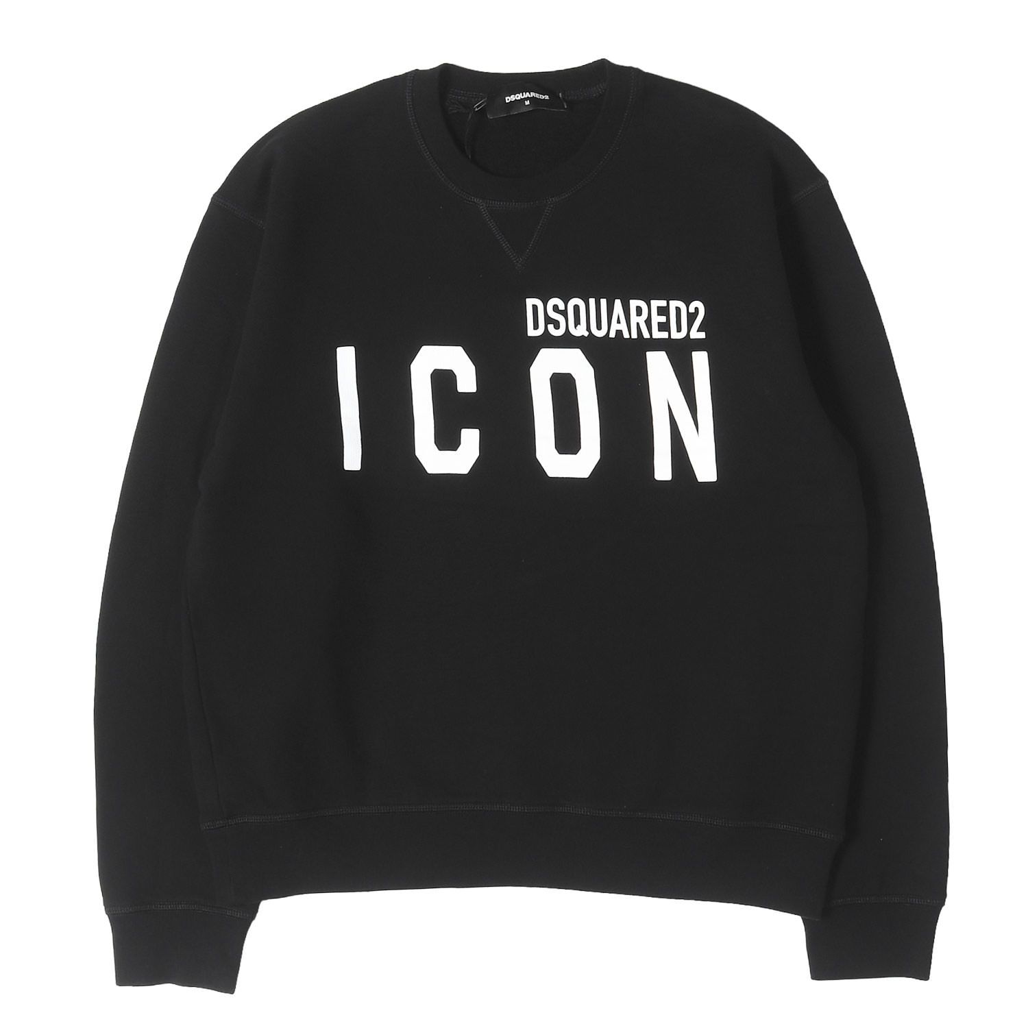 【美品】DSQUARED2 ディースクエアード スウェット ブラック 黒 サイズ:M 24SS アイコン ロゴ スウェットシャツ ICON Cool Sweatshirt トップス トレーナー【メンズ】【中古】