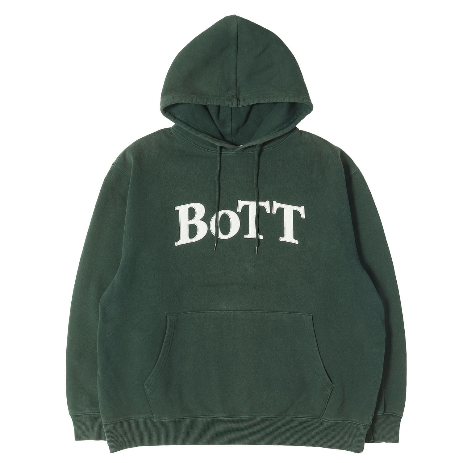 BoTT ボット パーカー グリーン サイズ:XL 21AW ロゴワッペン刺繍 スウェット パーカー OG LOGO HOODIE トップス フーディー プルオーバー【メンズ】【中古】