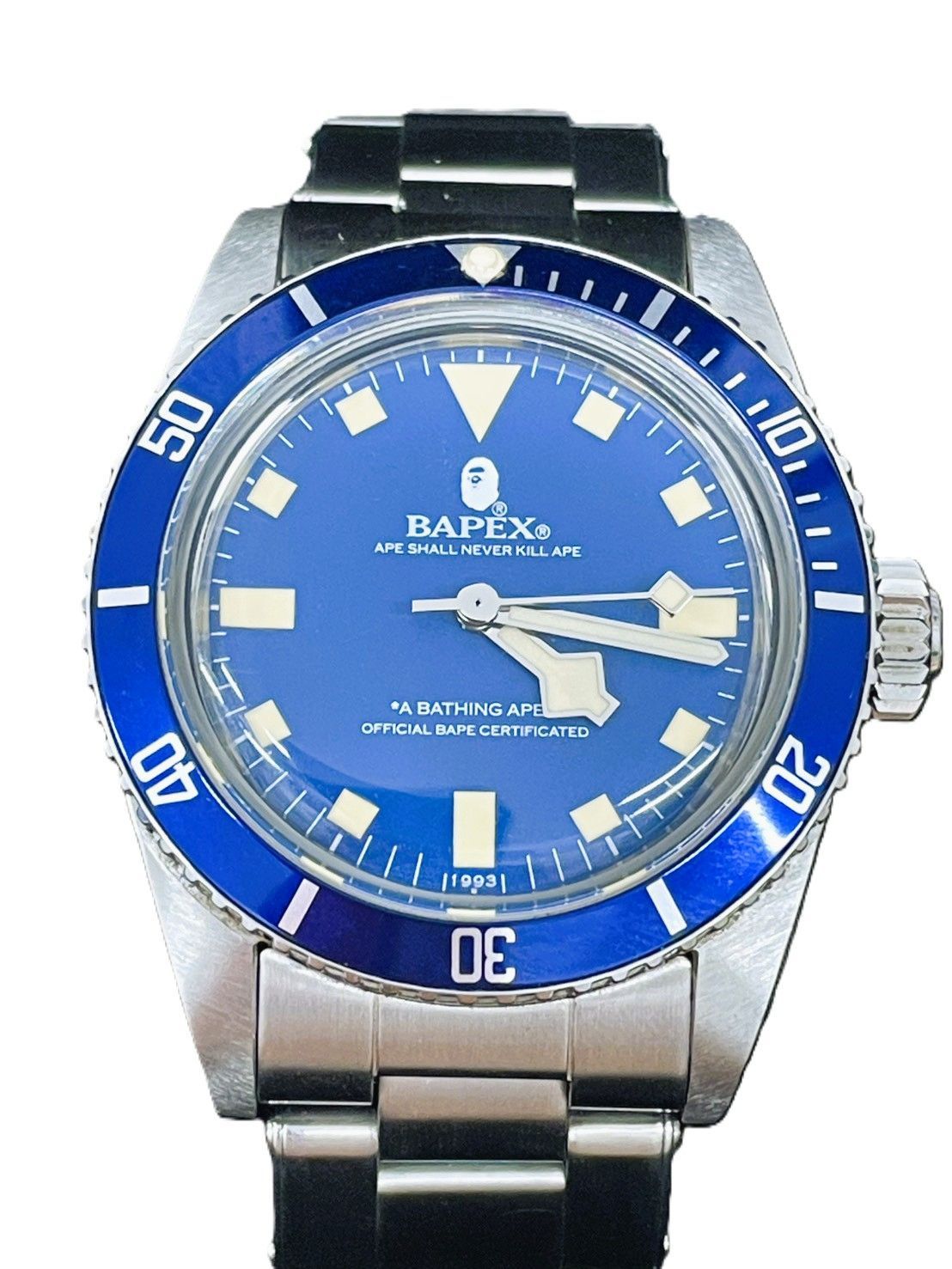 【美品】A BATHING APE CLASSIC TYPE1 BAPEX 青 メンズ【稼働品】