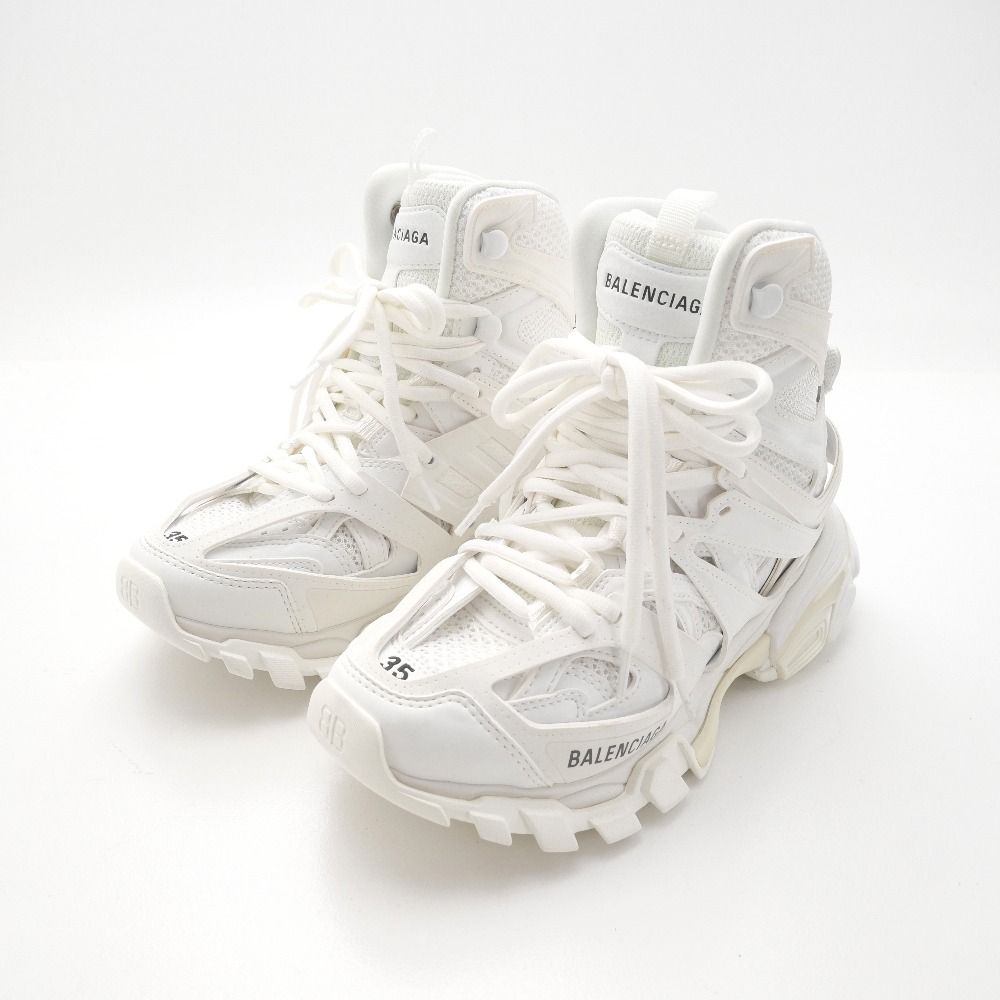 BALENCIAGA ホワイト ハイカットスニーカー □美品□BALENCIAGA バレンシアガ Track Hike トラックハイク