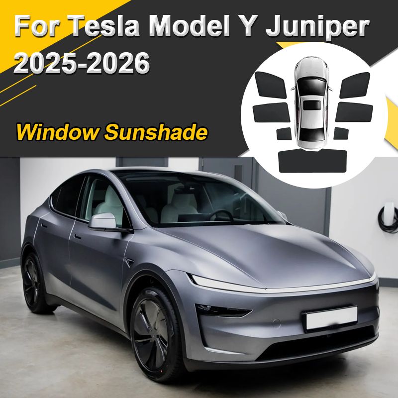 テスラ モデルY ジュニパー 2025〜2026対応 磁気メッシュサンシェード カーテン UVカット