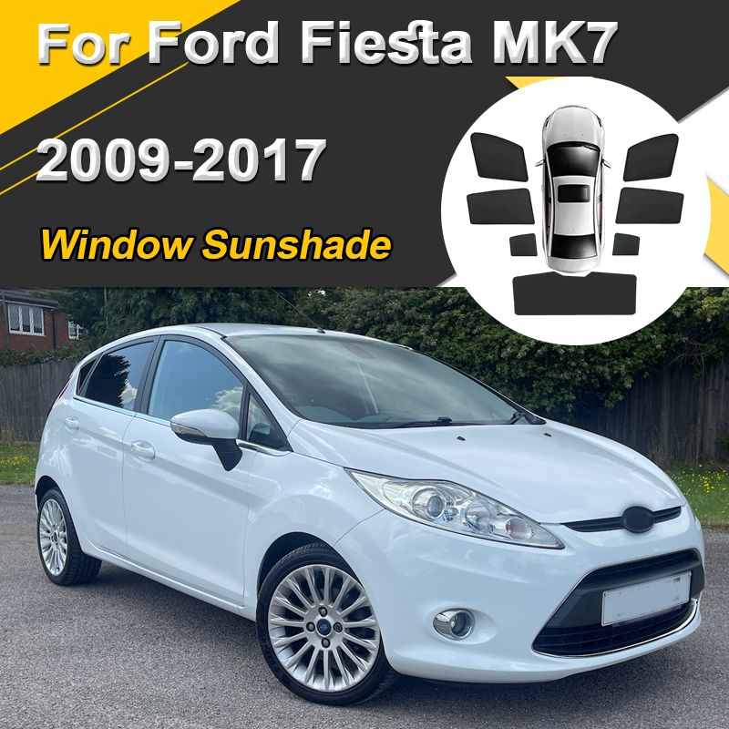 Ford Fiesta MK7 MK6 B299対応 マグネット式サンシェード 5ドアハッチバック用 UVカット断熱バイザー