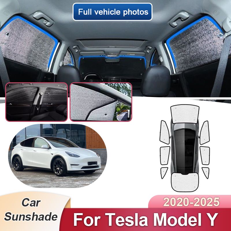 テスラ モデルY 2020〜2025対応 フルカバーサンシェード フロントガラス UV対策