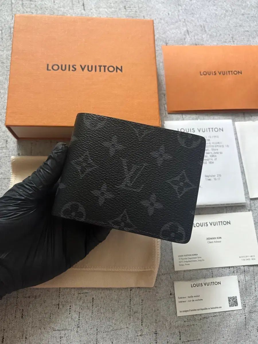 新品/新モデル Louis Vuitton ルイヴィトン エクリプス 二つ折り財布 フルセット