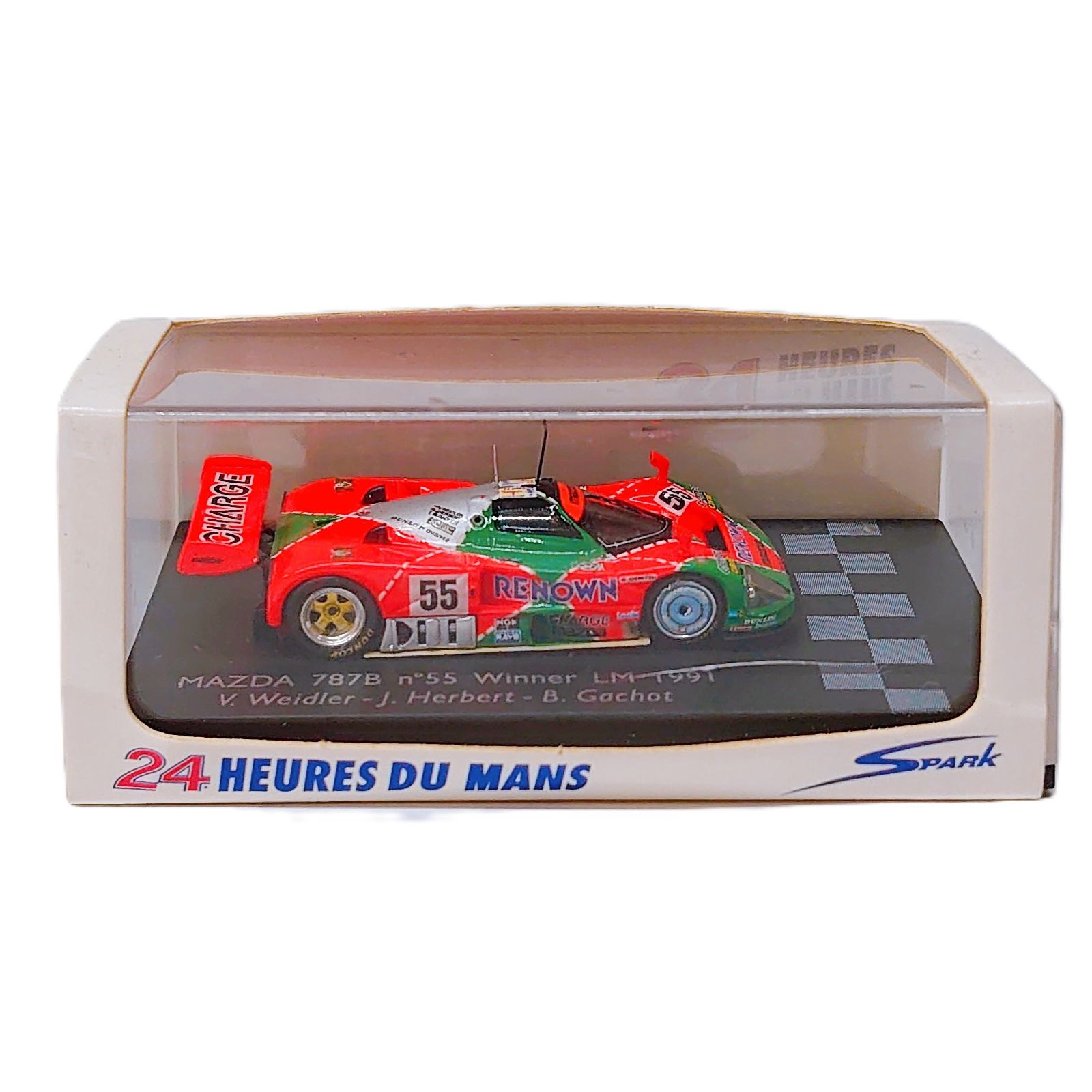 Spark (スパーク) 1/87 MAZDA 787 B Winner LM 1991 RENOWN #55 レッド×グリーン 87LM91 ミニカー