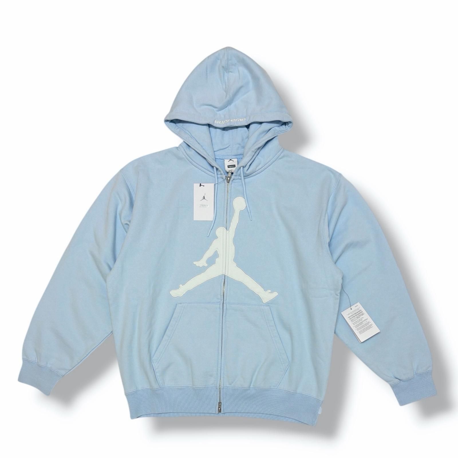 未使用 Supreme 26SS Jordan Zip Up Hoodie ジョーダンジップフーディー パーカー スウェット シュプリーム サックス L （18749M）