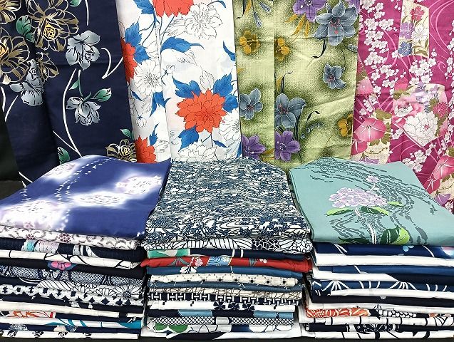 平和屋着物■浴衣 まとめて 45点 鳥 風景 朝顔 紫陽花 花柄 綿絽 注染 暈し染め など 着用可能多数 未使用品あり mmm1294
