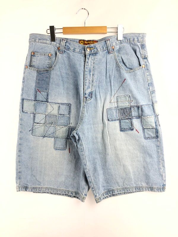 【中古品】 AKADEMIKS アカデミクス PATCHWORKS DENIM SHORTS パッチワーク デニム ショートパンツ ボトムス 【157-260624-rt-01-tagh】