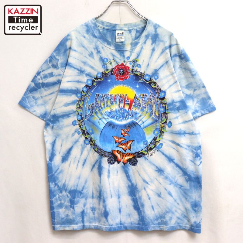 00s グレイトフルデッド Grateful Dead Anvil タイダイ柄 バンドＴシャツ メンズ 表記XLサイズ