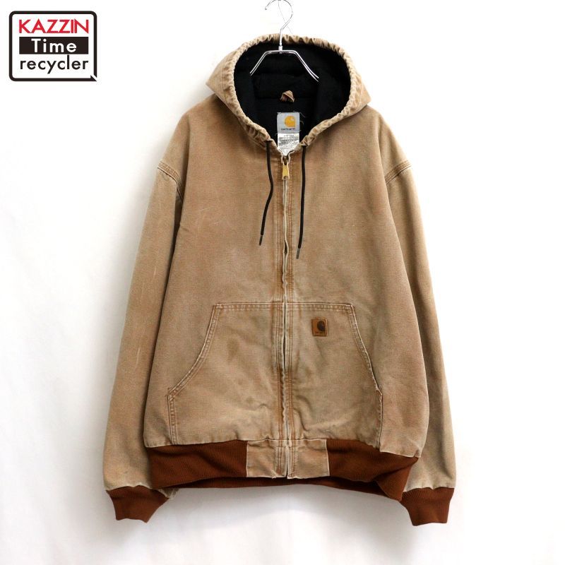 00s Carhartt 裏地メッシュ アクティブパーカー ダック ジャケット メンズ 表記XLサイズ