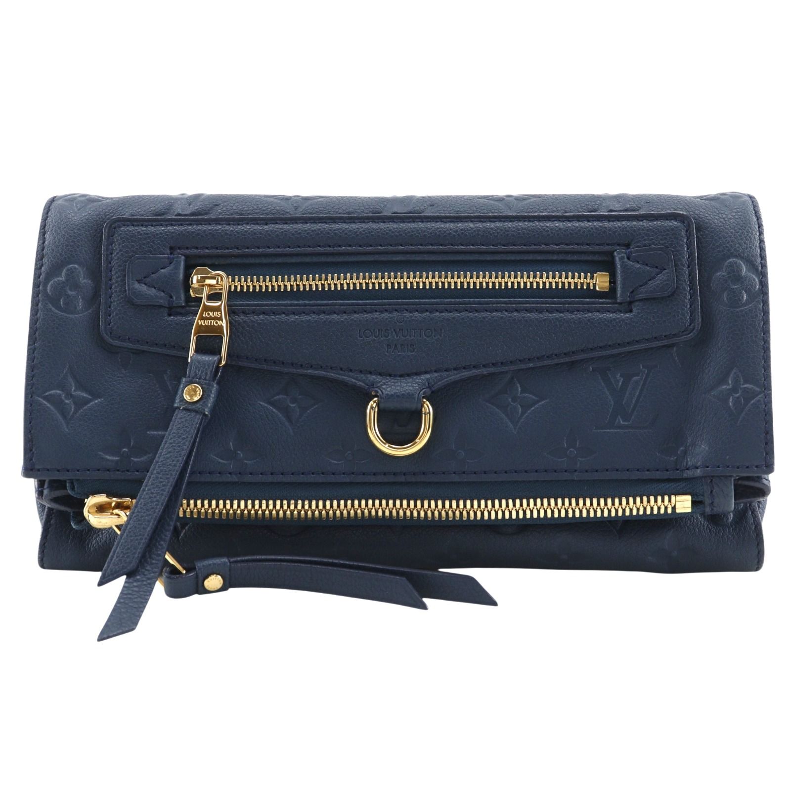 【LOUIS VUITTON】ルイ・ヴィトン ペティヤント M93427 モノグラムアンプラント オラージュ 紺 TR0131 レディース クラッチバッグ