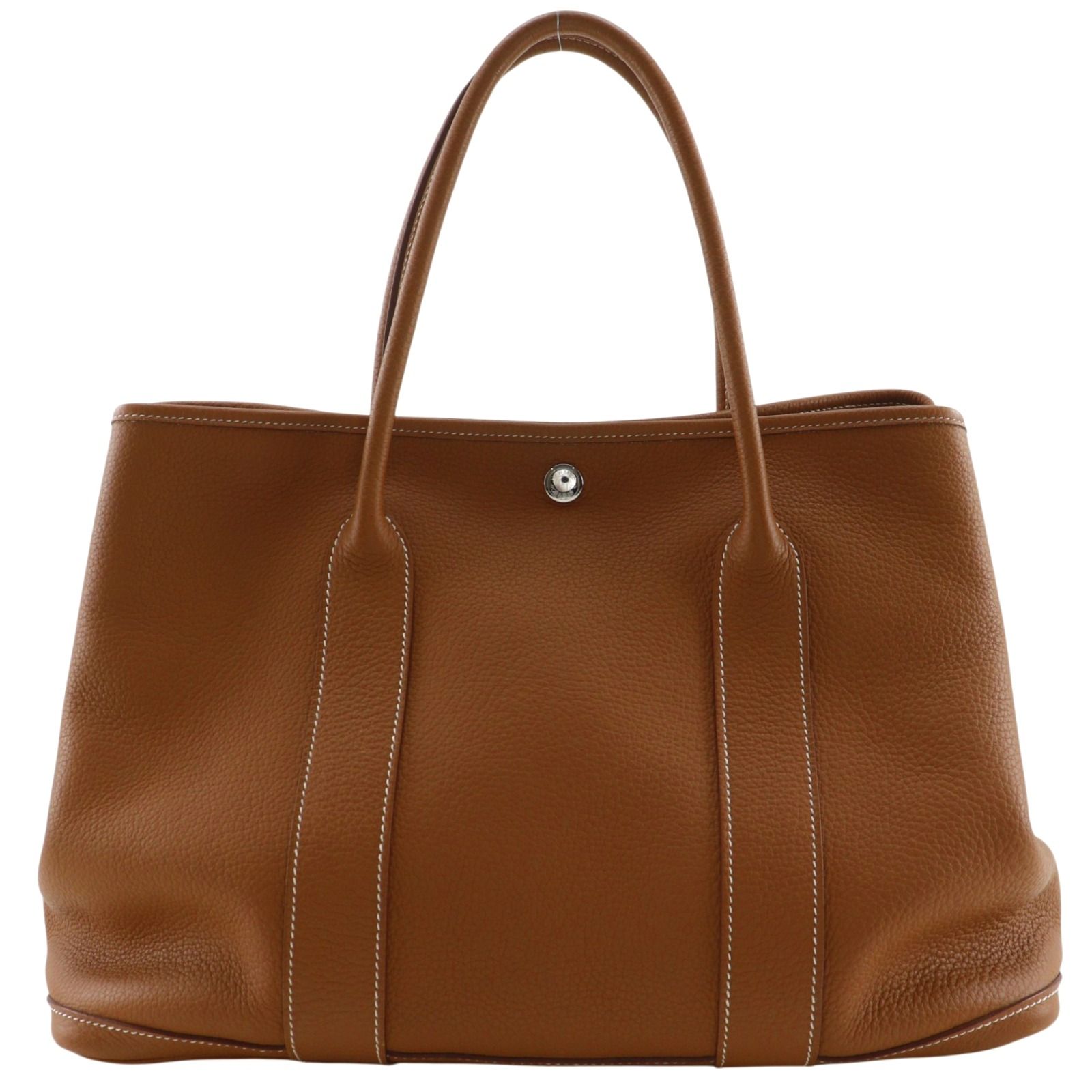 【HERMES】エルメス ガーデンパーティ36 PM ネゴンダ ゴールド 茶 □N レディース トートバッグ