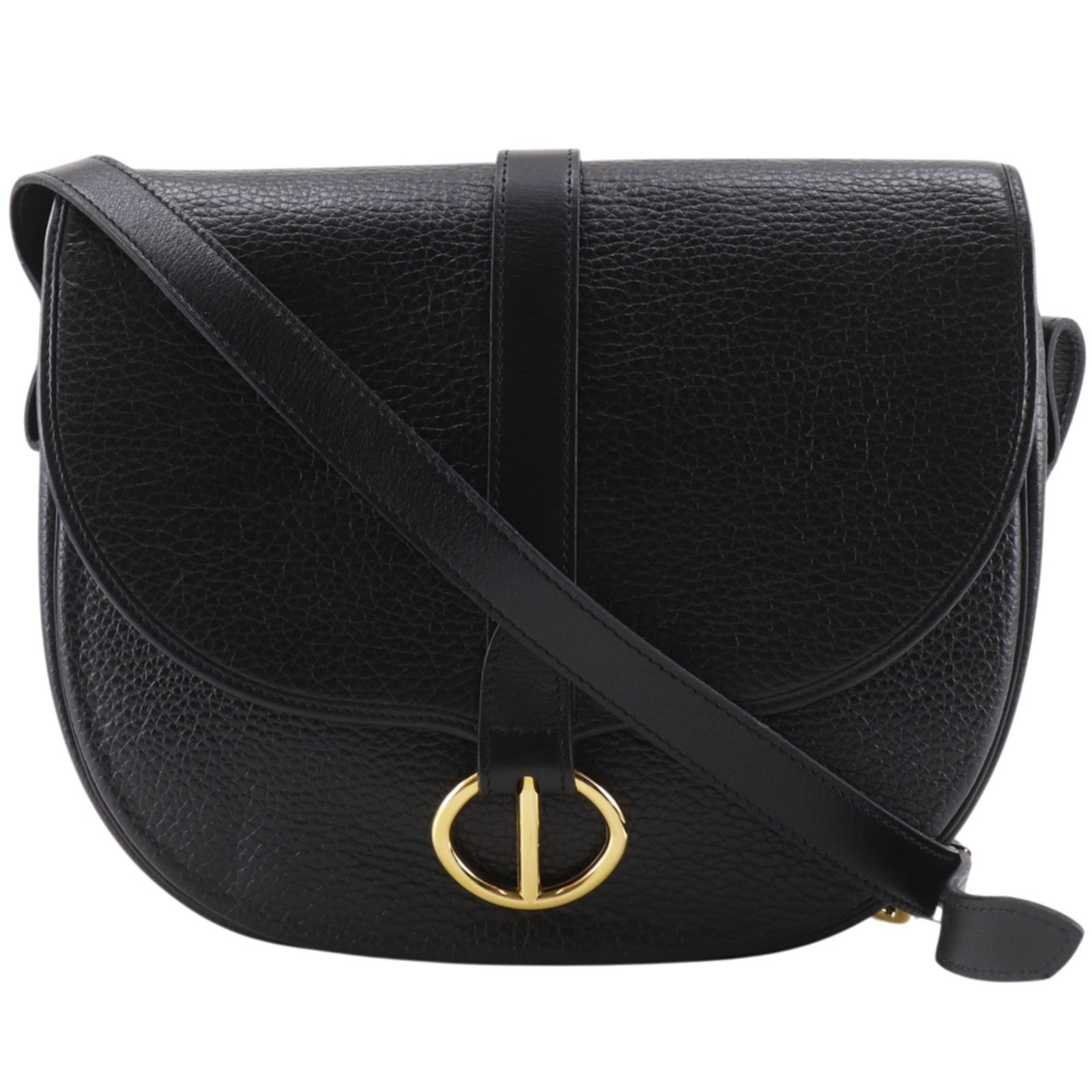 【Dior】クリスチャンディオール CDロゴ ヴィンテージ カーフ 黒 レディース ショルダーバッグ