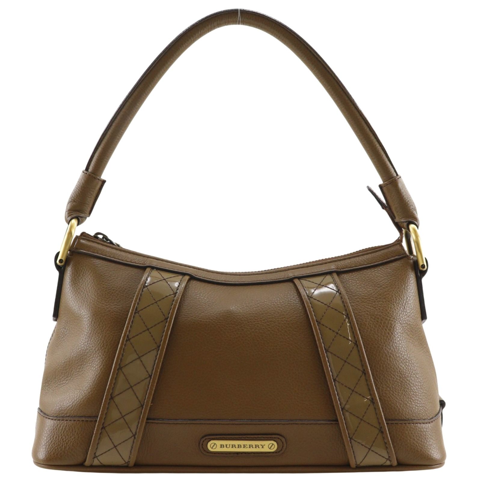 【BURBERRY】バーバリー レザー 茶 レディース ショルダーバッグ