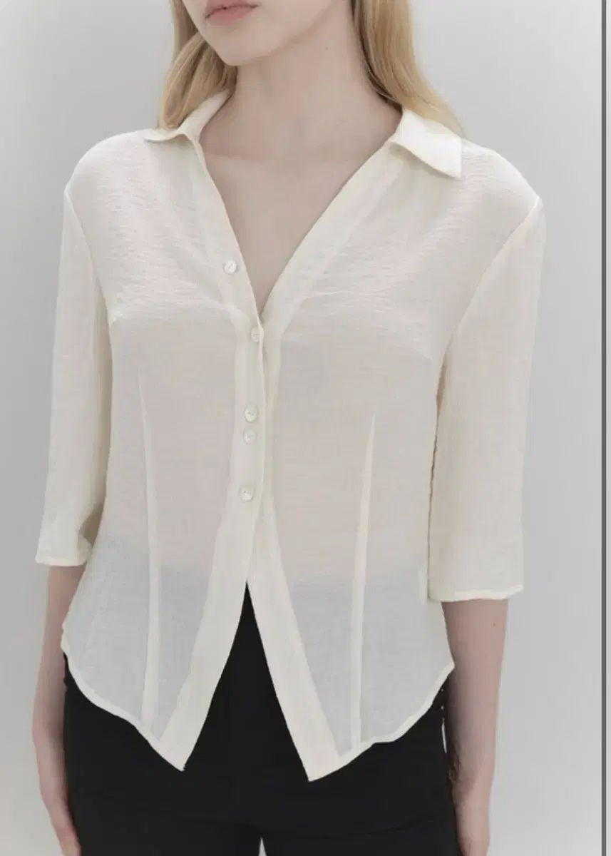 OVNEIR resort sheer blouse cream クリーム