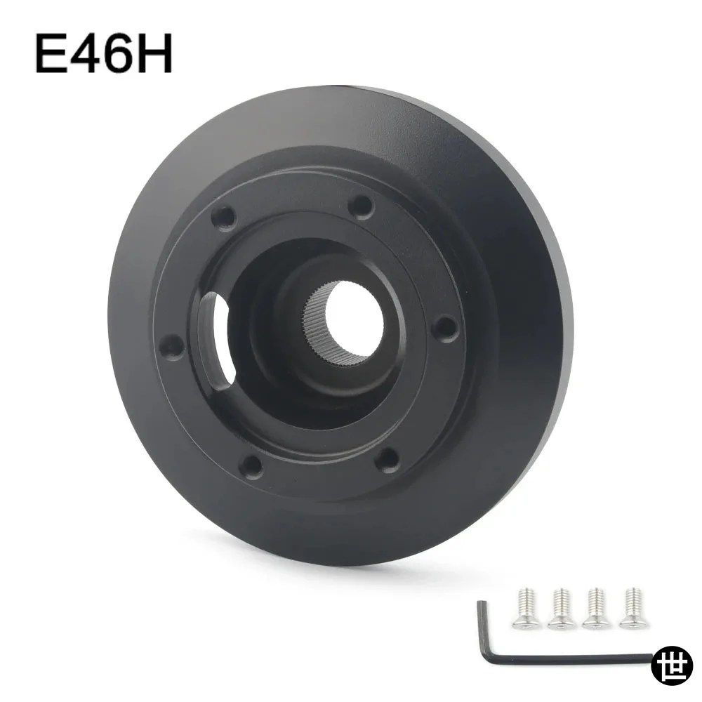 BMW E46 323I/325/328I/M3 1999-2005用 E46H ステアリングホイール ショートボスハブアダプターキット ブラック クイックリリースハブアダ