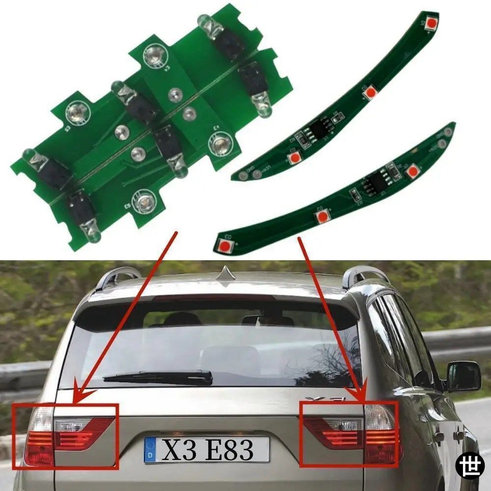 BMW X3 E83 LCI 2007 - 10 用テールライトリペアインナーアウターチップボードのフルセット 7162209 7162210 7162213 7162214