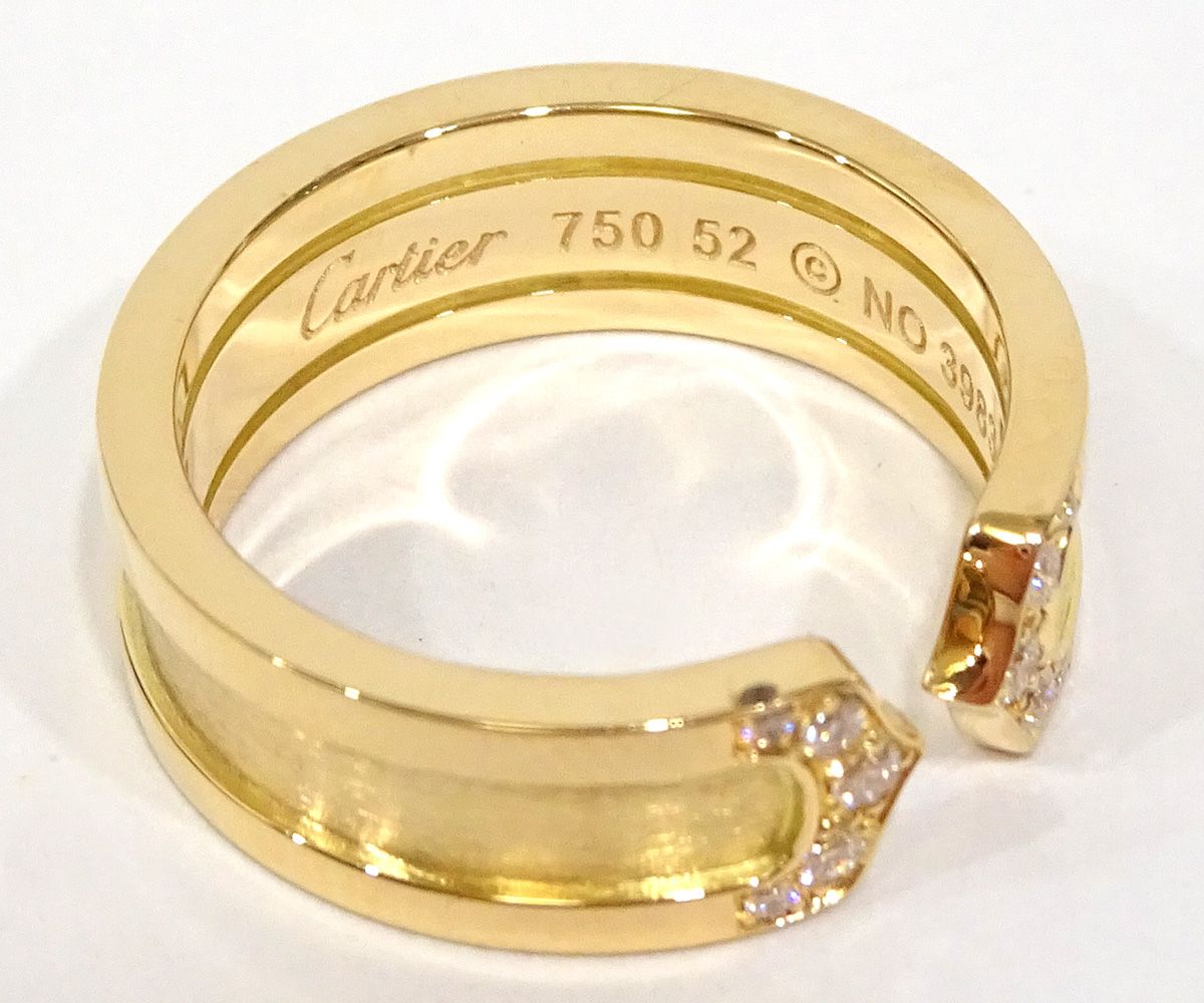 質コニシ】【Cartier/カルティエ】C2リング 指輪 #52 約12号 K18