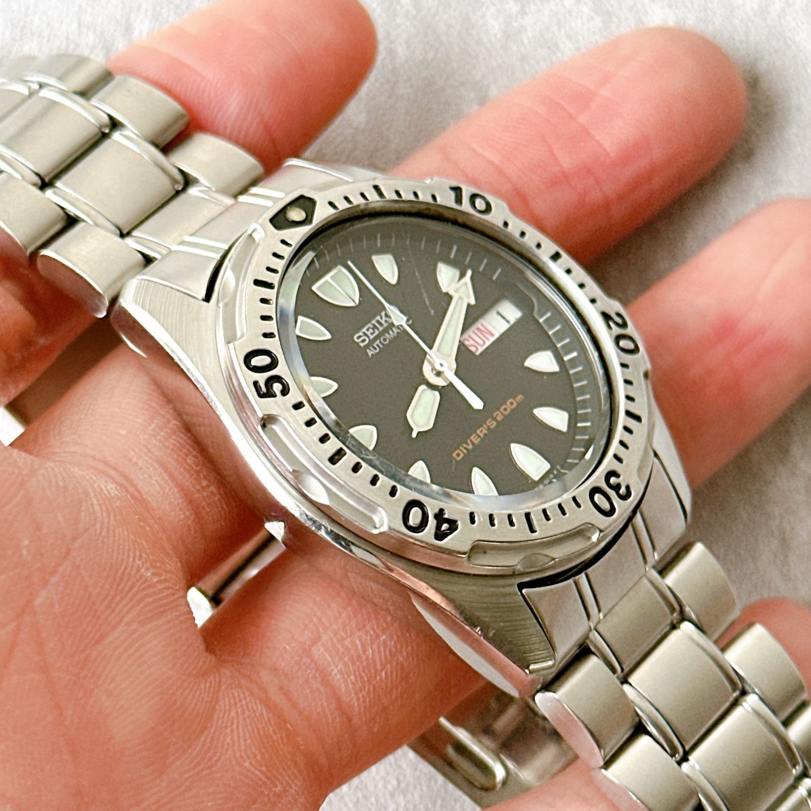 SEIKO セイコー ダイバーズ 200m 7S26-0010 自動巻き ブラックダイヤル 