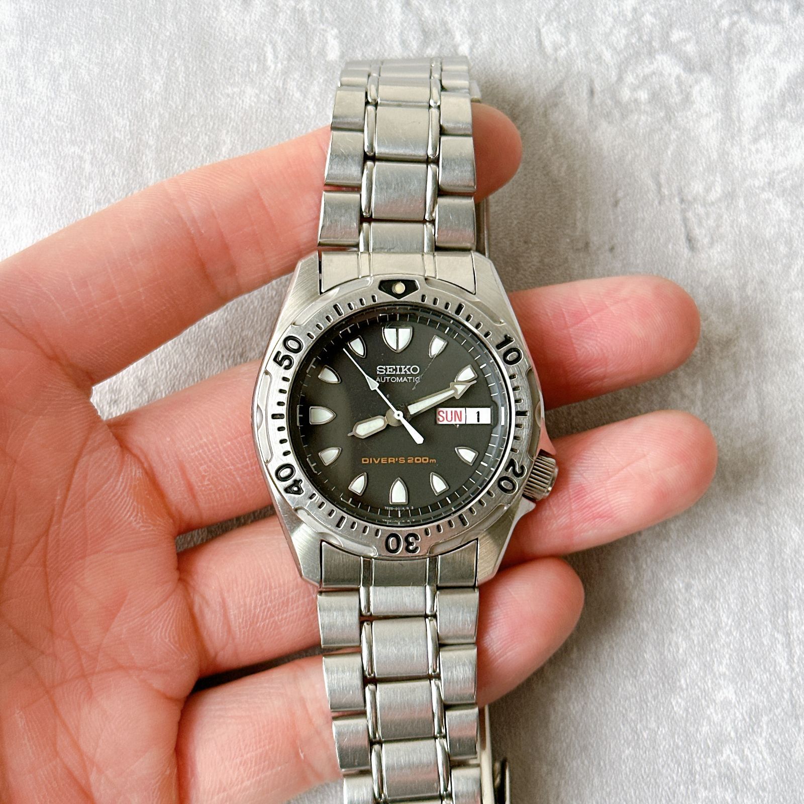 SEIKO セイコー ダイバーズ 200m 7S26-0010 自動巻き ブラックダイヤル 