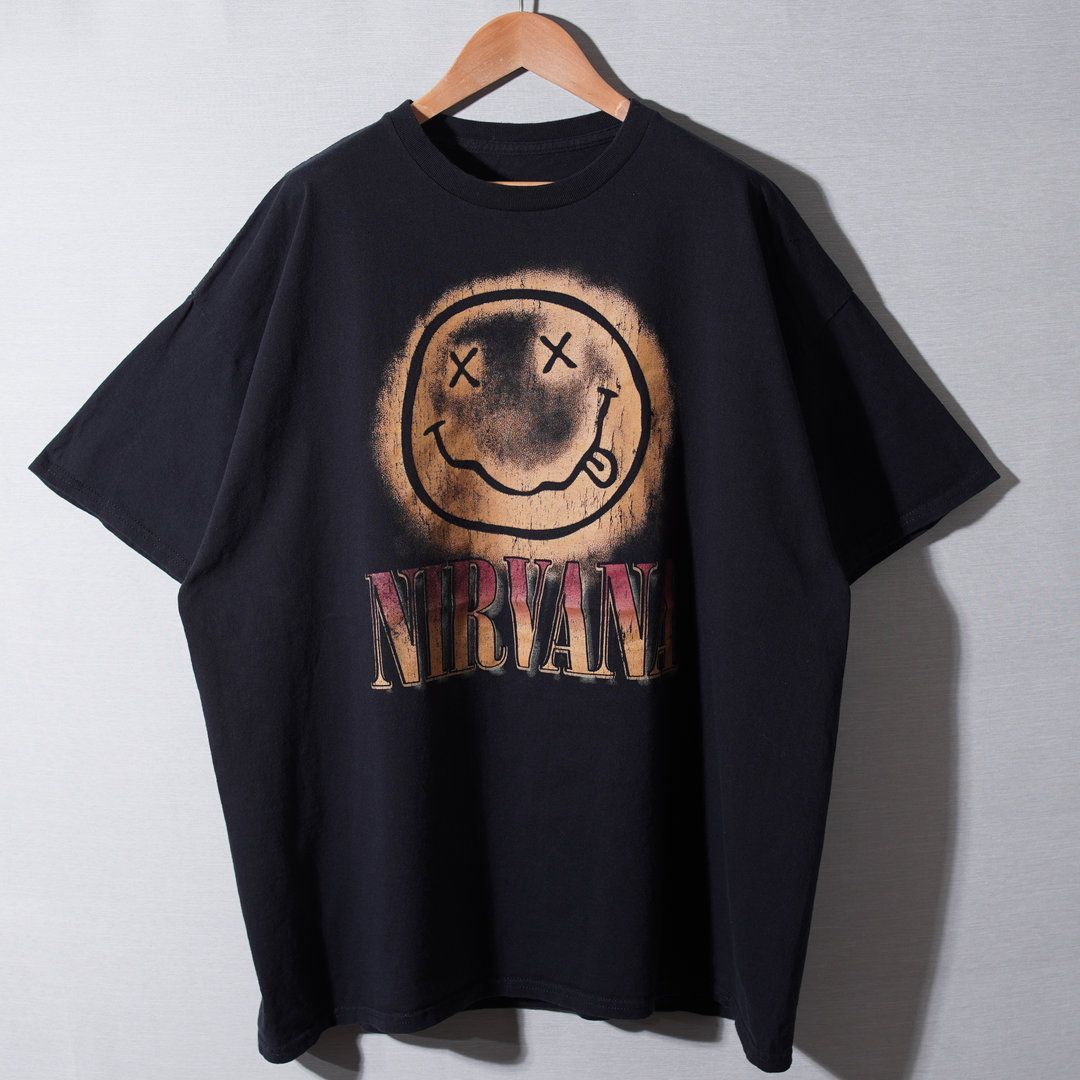 NIRVANA ニルヴァーナ ヴィンテージ 半袖Tシャツ Mサイズ ブラック ニルヴァーナ NIRVANA Tシャツ XXL ブラック バンT バンドT ロックT
