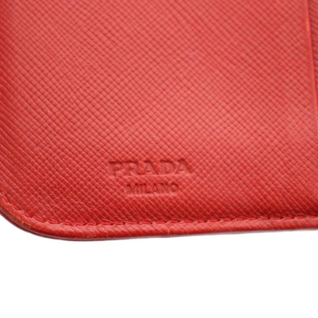 プラダ PRADA 二つ折り 財布 ウォレット サフィアーノレザー 三角ロゴ