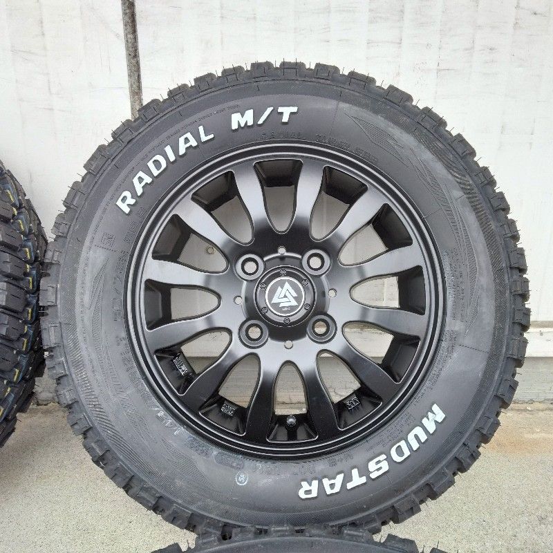 新品/4本 ハイゼット キャリー アクティ ミニキャブ タイヤホイール マッドスター ラジアル MT 145/80R12 12インチ MUD-Xii