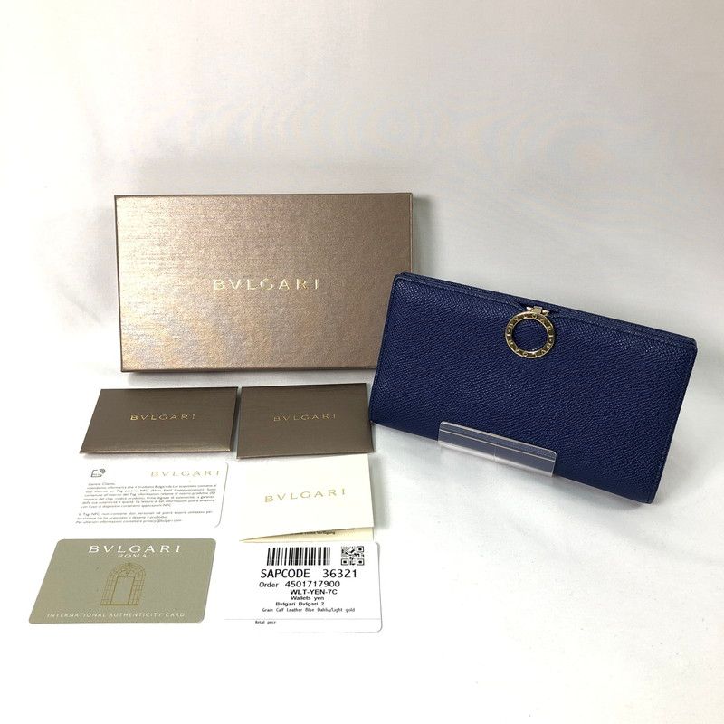 【中古品】 BVLGARI ブルガリ ブルガリ ブルーダリア 長財布 財布 【181-260624-sm-02-otoh】