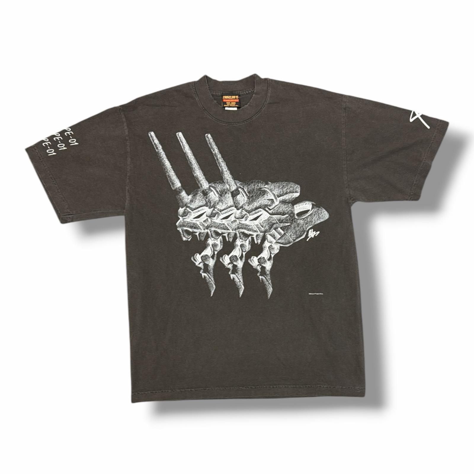エヴァンゲリオン95 0052 T-shirt プリントTシャツ 半袖カットソー EVANGELION95 チャコール M （18808M）