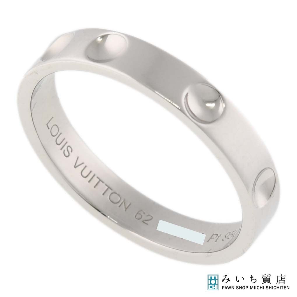 仕上げ済 LOUIS VUITTON ルイヴィトン プティットバーグアンプラント リング pt950 約5.5g #62 約18号 サイズ直し◆ 23s230-2