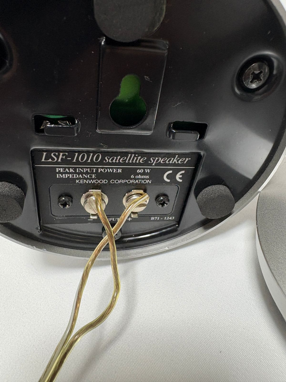 ○ ケンウッド KENWOOD スピーカー LSF-1010 シルバー 卵型 1100-3797