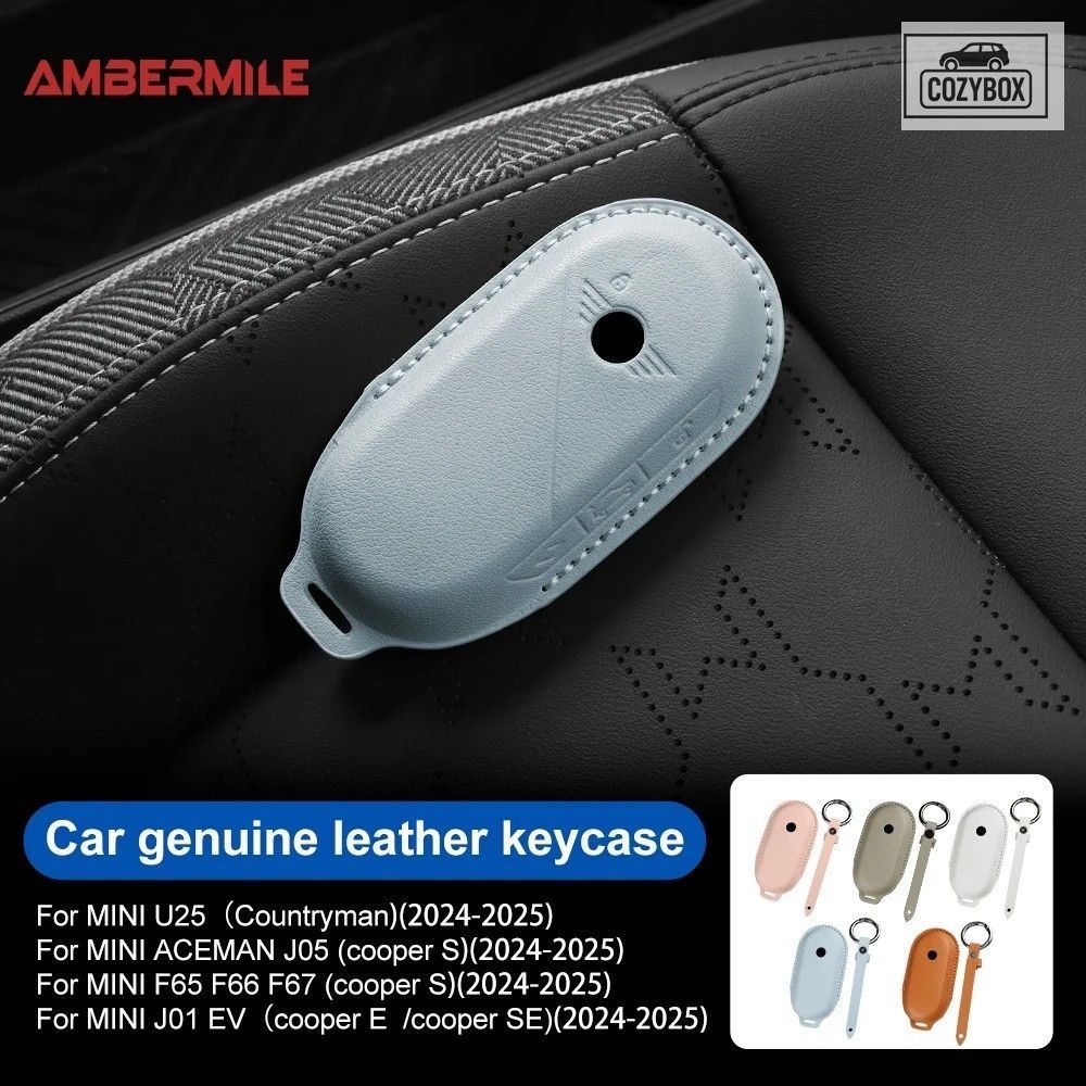 リモートキーケース カバーシェル BMW ミニ J01 J05 U25 F65 F66 2024 革キー カバ