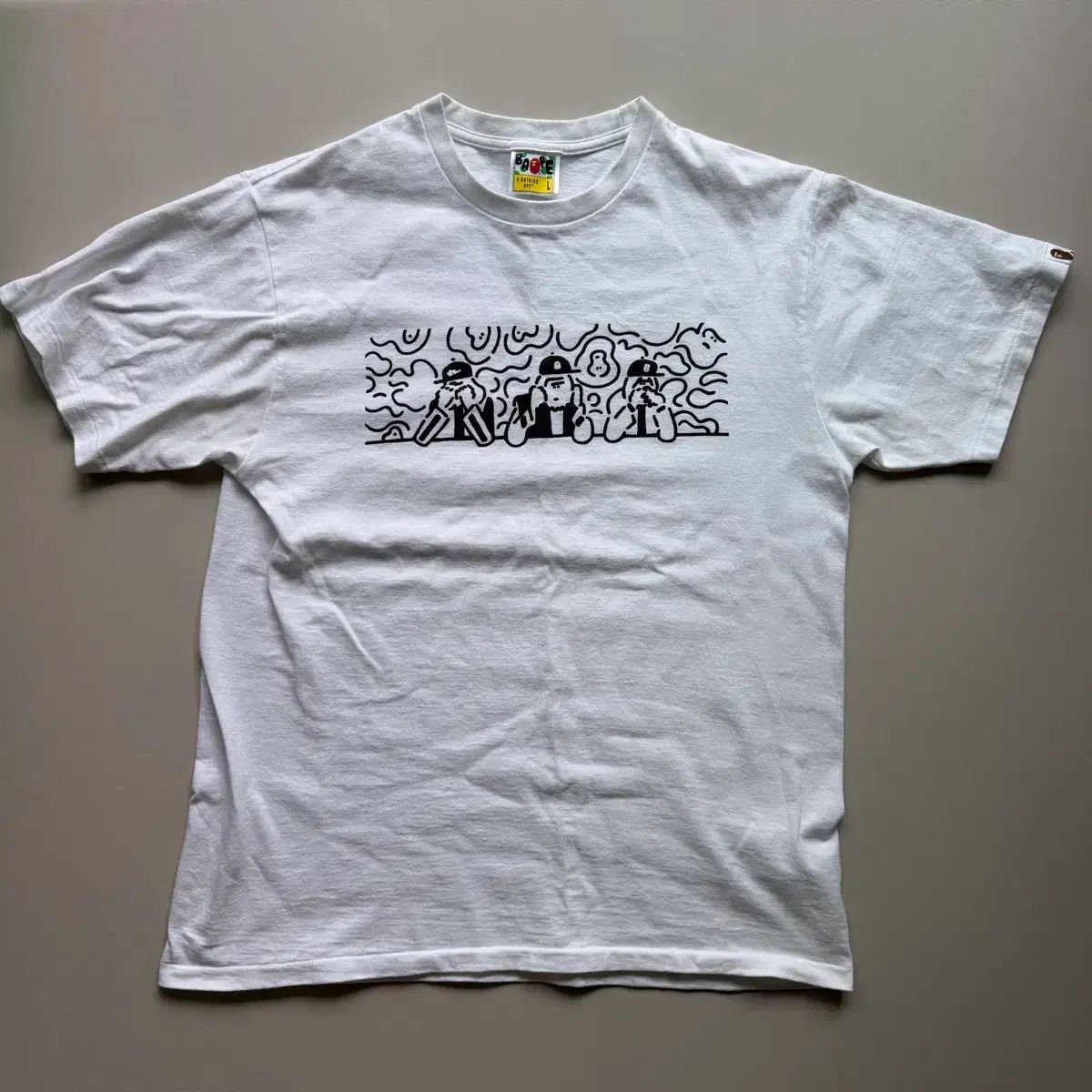 アベイシングエイプ × ユ ナガバ L Tシャツ (アベイシングエイプ ギャラリー限定)