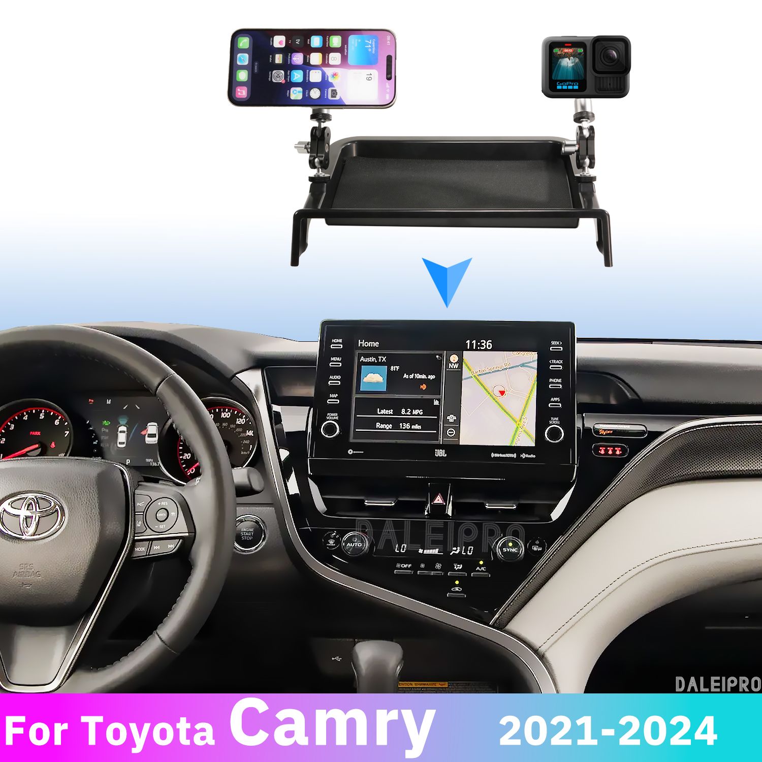 トヨタ カムリ XV70 2021〜2023対応 Magsafe ワイヤレス充電器 スマホホルダー 収納ボックス