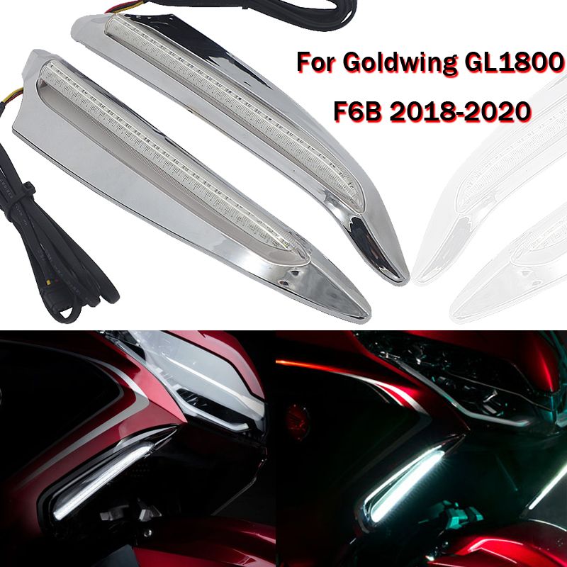 RUNNING PANTHER ホンダ GL1800 F6B対応 LEDライトリング クローム ブラック 2018-2021